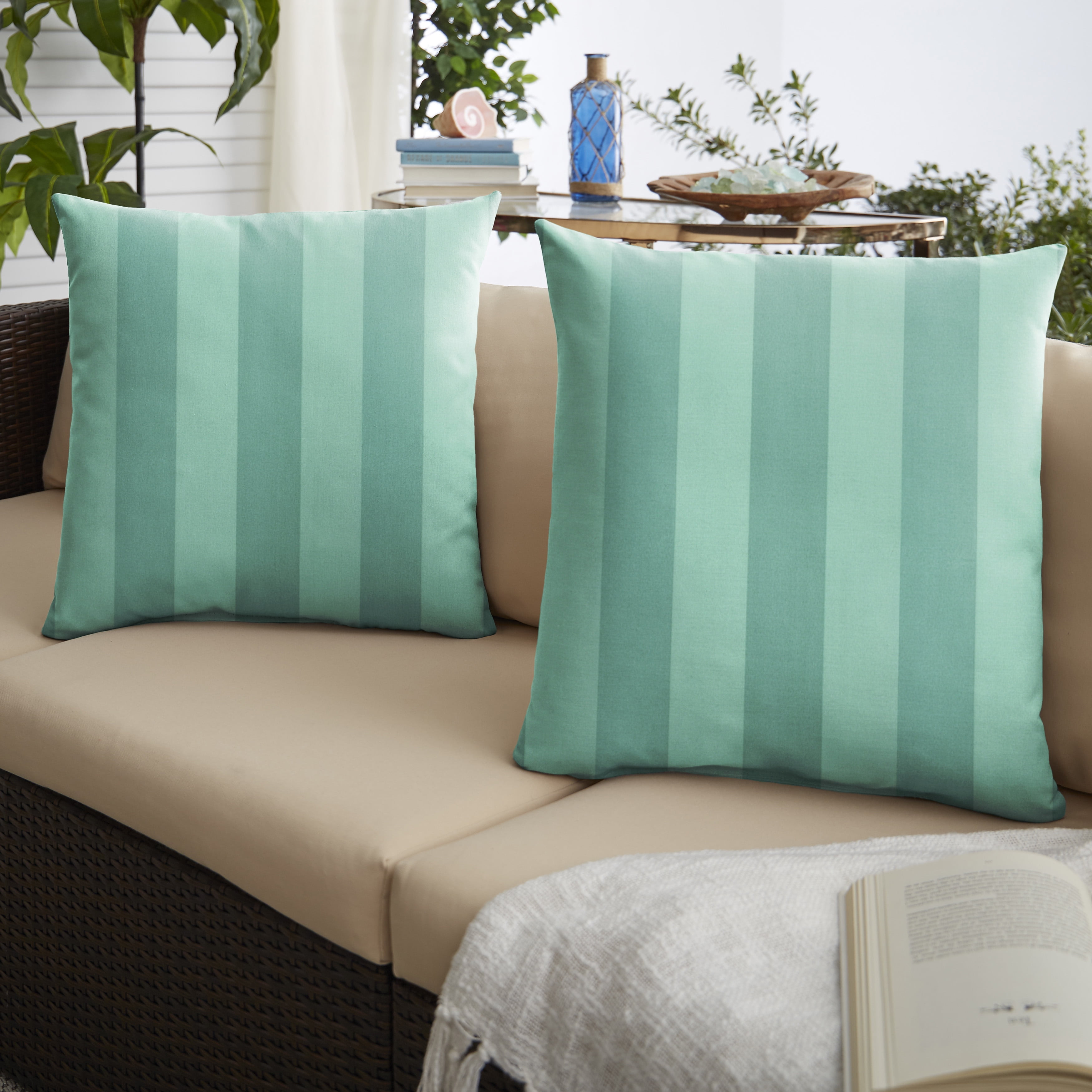 Sorra Home Maven Capri Indoor Outdoor Corded Pillow Set of Two Walmart