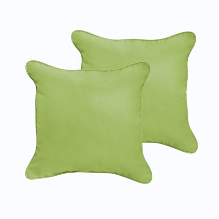 Sorra Home  Sloane Apple Green 20 x 20-inch Indoor/ Outdoor Corded Edge Pillow Set