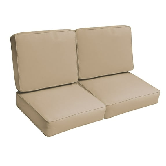 Sorra Home  Sloane Beige 47-inch Indoor/ Outdoor Corded Loveseat Cushion Set