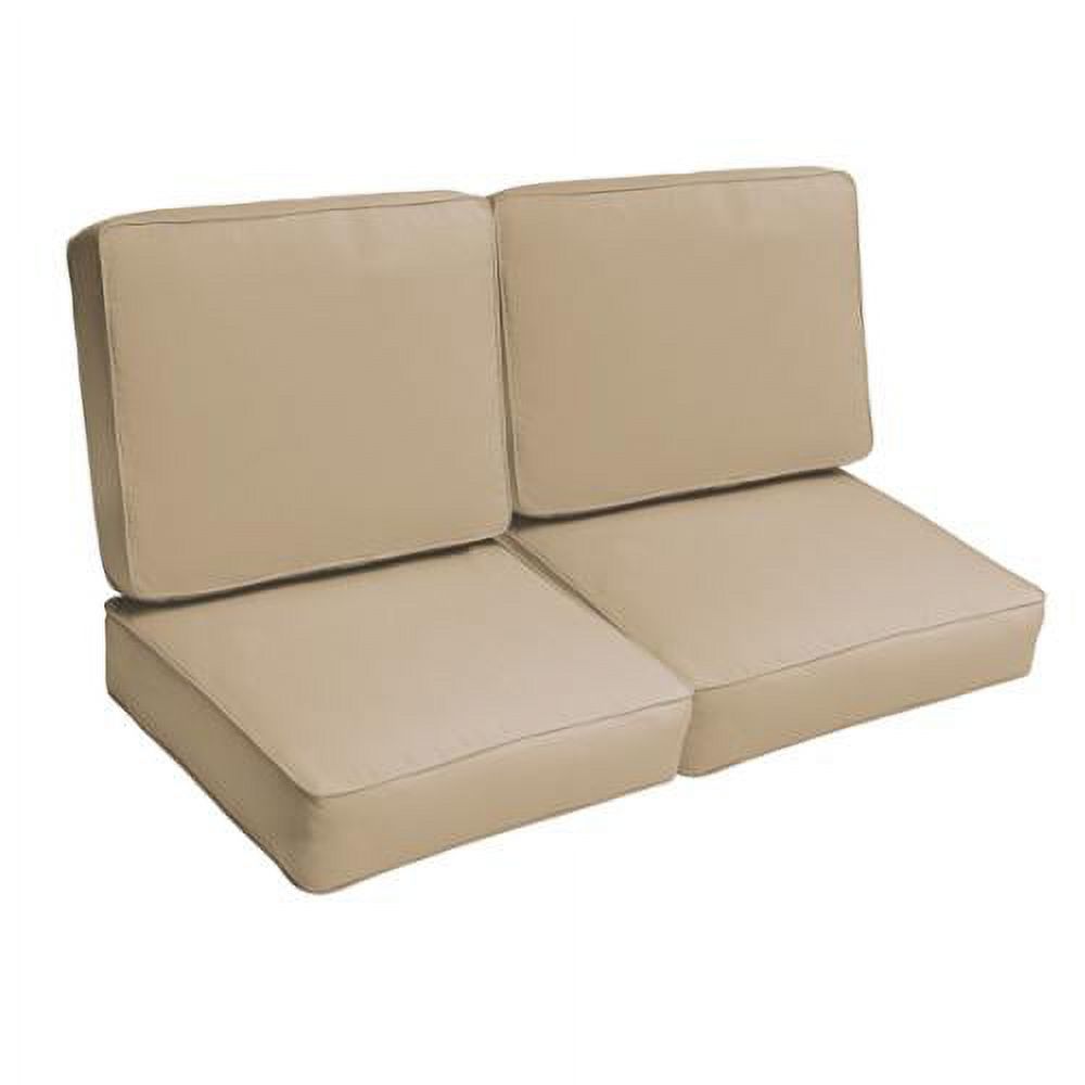 Sorra Home Sloane Beige 47inch Indoor/ Outdoor Corded Loveseat Cushion Set