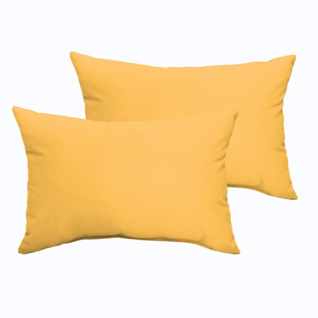 Sorra Home Sloane Butter Yellow Indoor/ Outdoor Knife Edge Pillow Set 14 in x 24 in