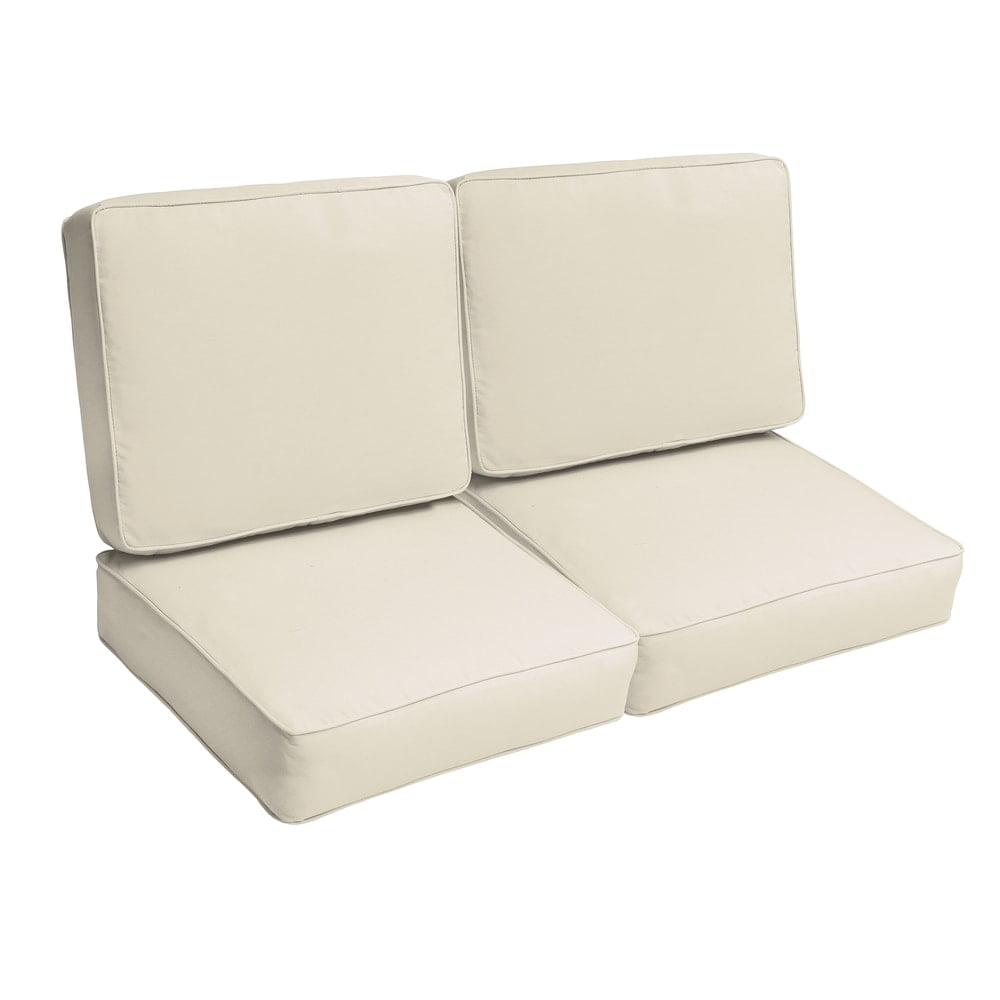 Sorra Home  Sloane Ivory 47-inch Indoor/ Outdoor Corded Loveseat Cushion Set