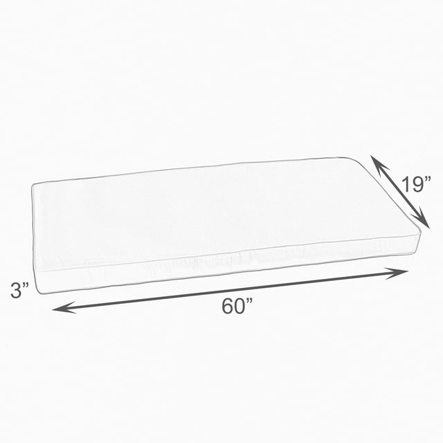 Sorra Home Sloane Ivory 60inch Indoor/ Outdoor Corded Bench Cushion