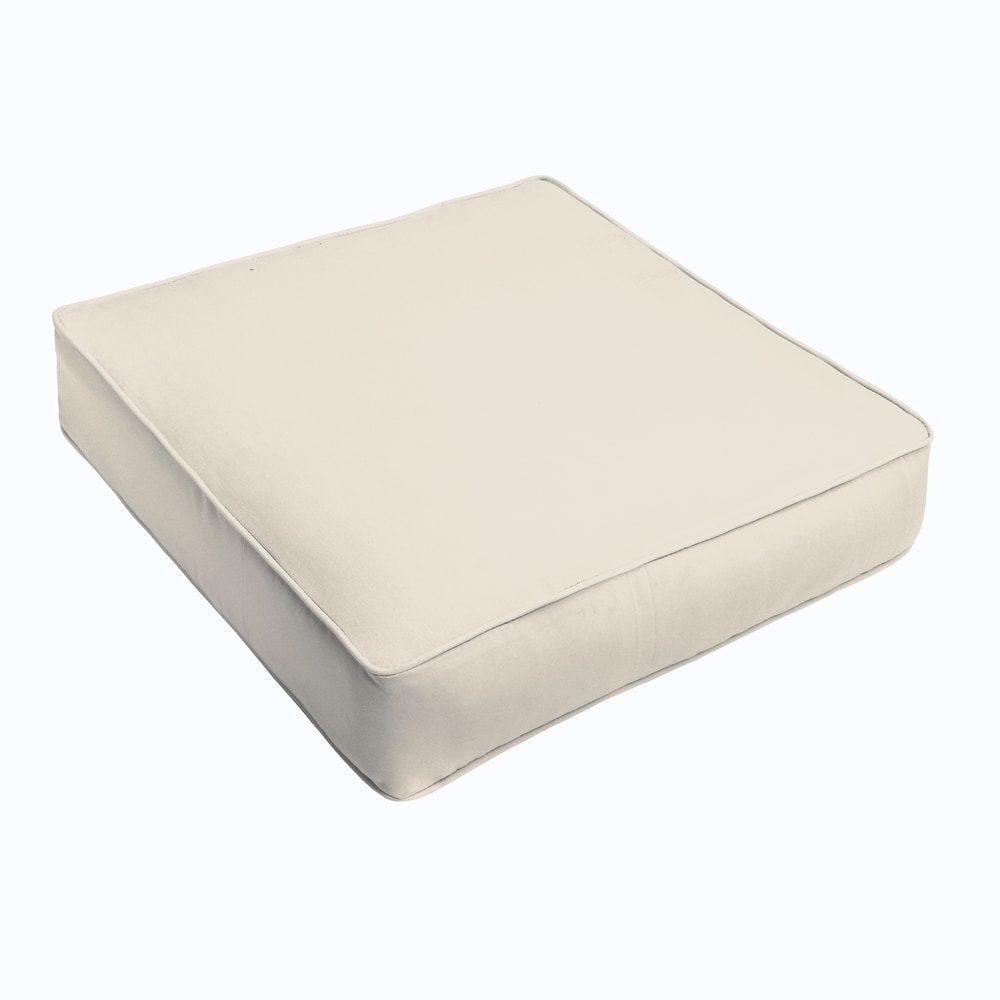 Sorra Home Sloane Ivory Corded Indoor/ Outdoor Square Cushion