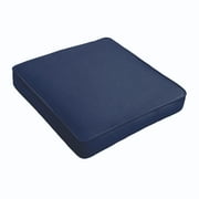 Sorra Home  Sloane Marine Square Cushion - Corded Dark Blue 19 in x 19 in x 3 in