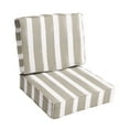 thumbnail image 1 of Sorra Home  Tan and White Stripe Indoor/Outdoor Corded Deep Seating Cushion Set 25 x 23 x 5 - Nico Coconut, 1 of 5