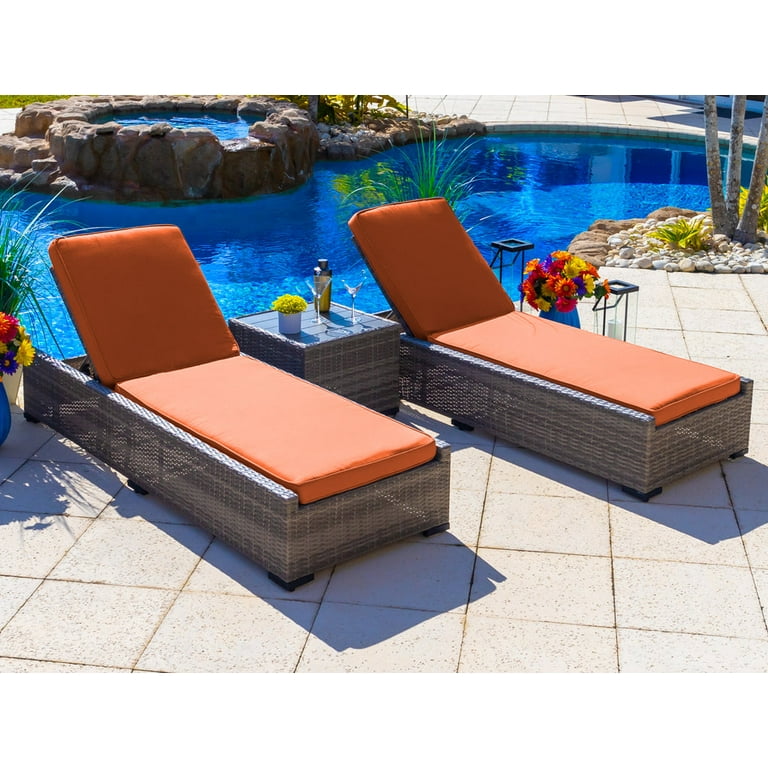 Sorrento 3-Piece Resin Wicker Outdoor Patio Furniture Chaise