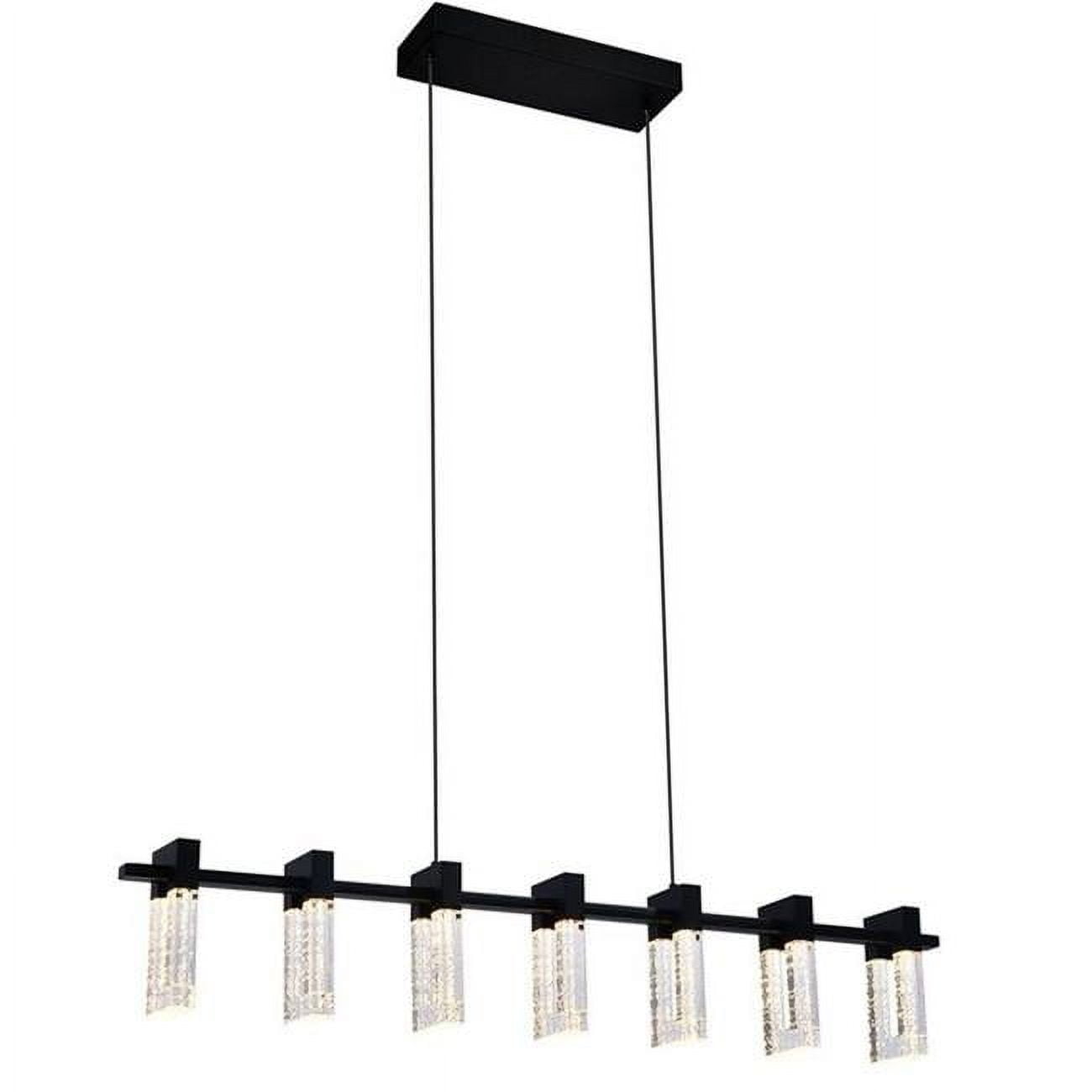 Sorrento Black Crystal Bubble Effect 40-inch LED Linear Chandelier