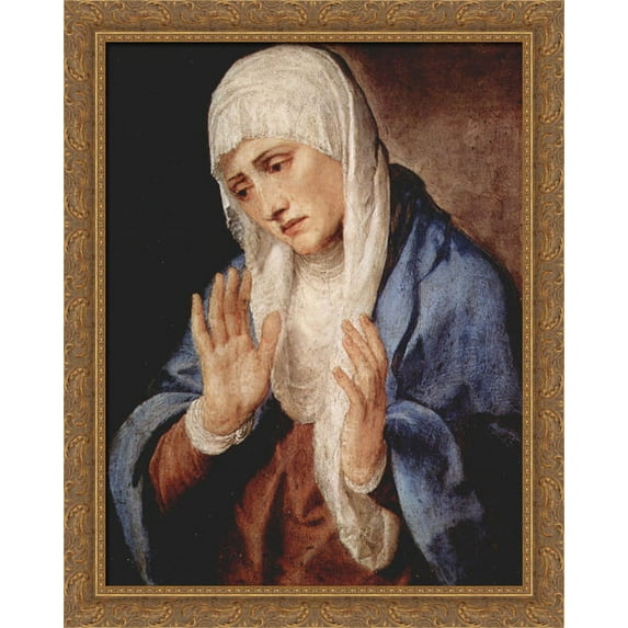 Sorrows 28x34 Large Gold Ornate Wood Framed Canvas Art by Titian