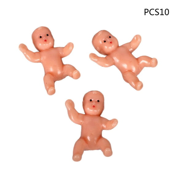 Sorrowso 10Pieces Scaled Miniature Doll Baby Figure Model Landscape Dollhouse Decoration
