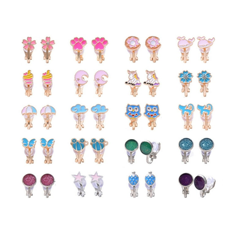 Sorrowso 40x set Hypoallergenic Earrings for Girls Sensitive Ears Post Cute Earring Walmart