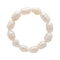 thumbnail image 1 of Sorrowso Baroque Pearl Stretch Ring Beaded Elastic Aesthetic Rings Jewelry Gift for Her, 1 of 1