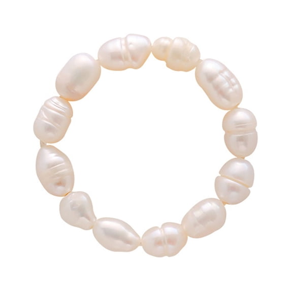 Sorrowso Baroque Pearl Stretch Ring Beaded Elastic Aesthetic Rings Jewelry Gift for Her