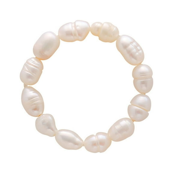Sorrowso Baroque Pearl Stretch Ring Beaded Elastic Aesthetic Rings Jewelry Gift for Her