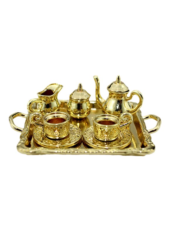 Sorrowso Children's Simulated Kitchen Tea Toy Party Set Educational Toy with Plate&Cup