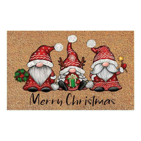 Sorrowso Christmas Gnome Floor Mat Decorative Door Mat Carpet Rug Entrance Non-Slip for Home Bedroom Living Room Decoration