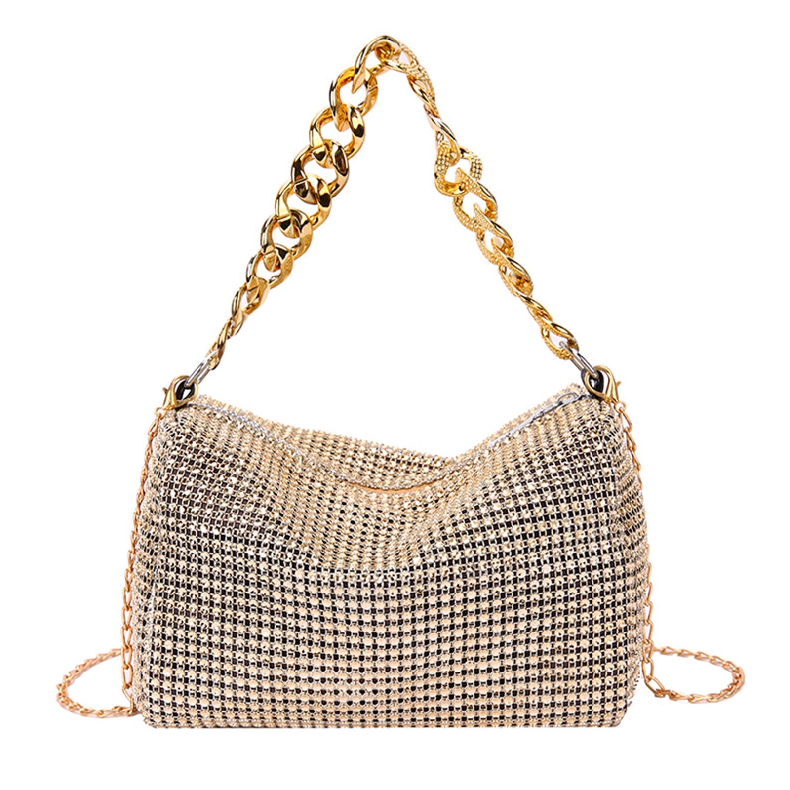 Casual Women Party Clutch Purse White Pearl Evening Bag, $39.98