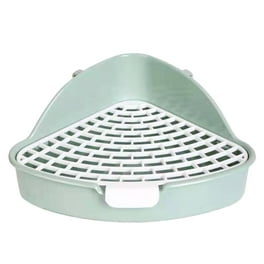 Rabbit Litter Box Double Layer Pee Pan Tray for Guinea Pigs Ferrets Hamster Gray Walmart
