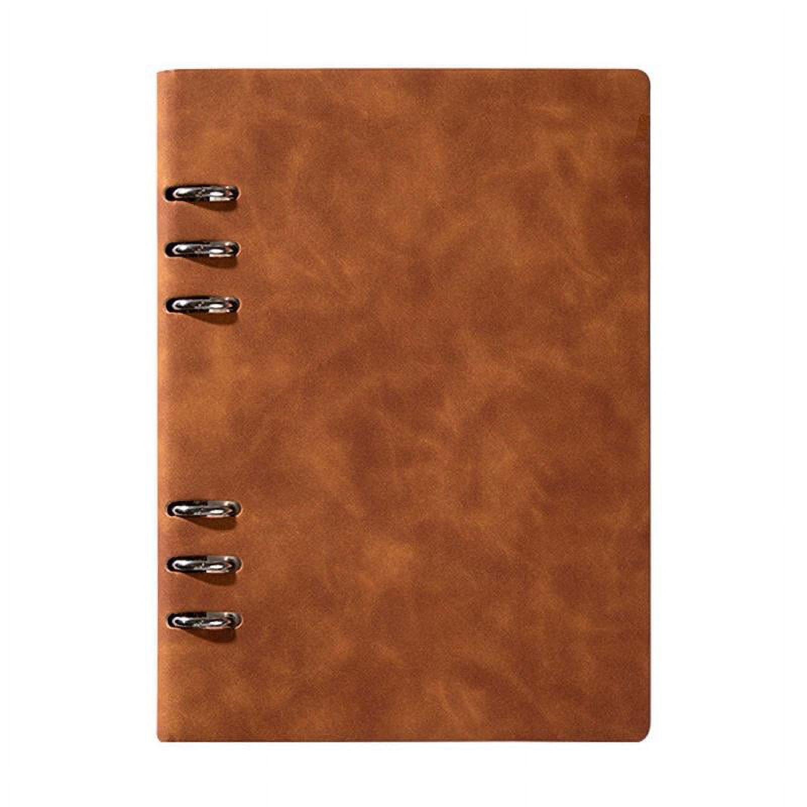 Sorrowso Practical 6 Ring Binder Planner Notebook A5 Refillable Loose Leaf Round Ring Journal Notepad with 100 Sheets Lined Paper