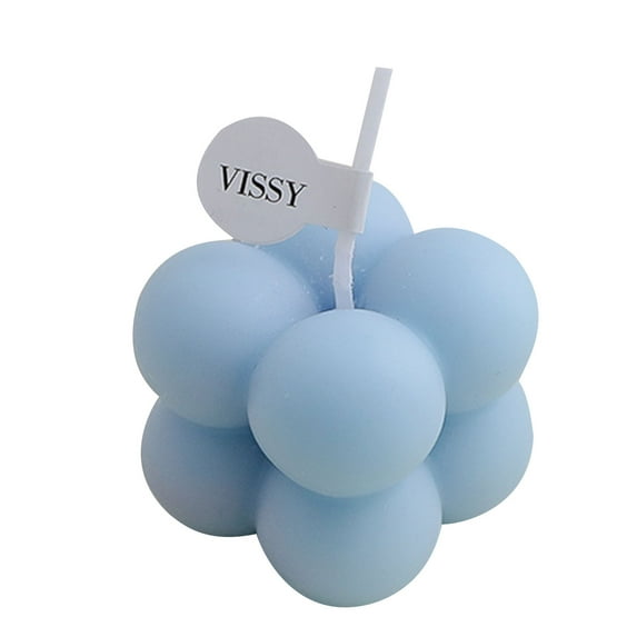 Sorrowso Small Scented Candle Mini Cube Bubble Shaped Wax Candles Aromatherapy for Home Bedroom Wedding Festival Party Decoration