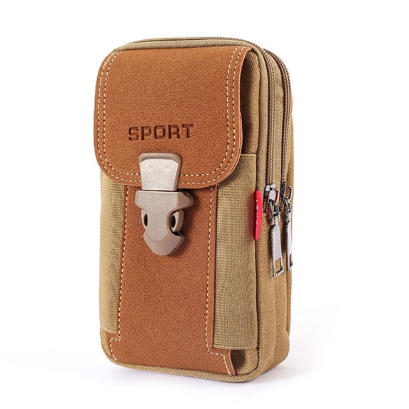 Sorrowso Vintage Canvas Waist Bag Belt Loop Holster Carry Phone Pouch Wallet for Case