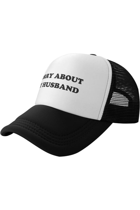 Sorry About My Husband Baseball Hats for Men Adjustable Dad Hat Gift for Men Women Trucker Cap Black