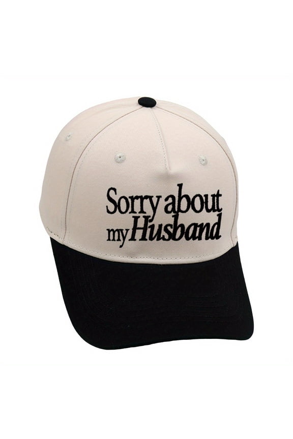 Sorry About My Husband Truck Driver Hat Color Block Baseball Hat Valentine'S Day
