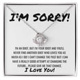 thumbnail image 1 of Sorry Apology Necklace, Love Knot Necklace, Gift Box Included, 1 of 5