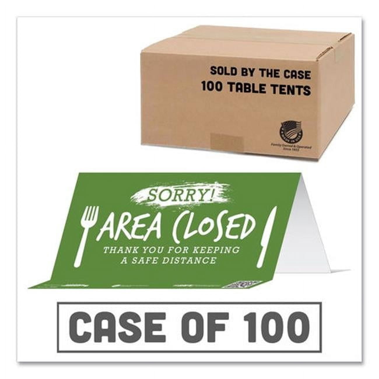 Sorry Area Closed Tent Card Sign - Walmart.com