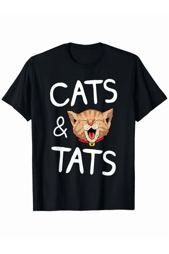 Sorry This Bearded Cat Daddy Is Taken Funny Couples T-Shirt - Cats & Tats Graphic Print, Unisex Short Sleeve Round Neck Tee for Men & Women, All-Season Casual Wear with Bearded