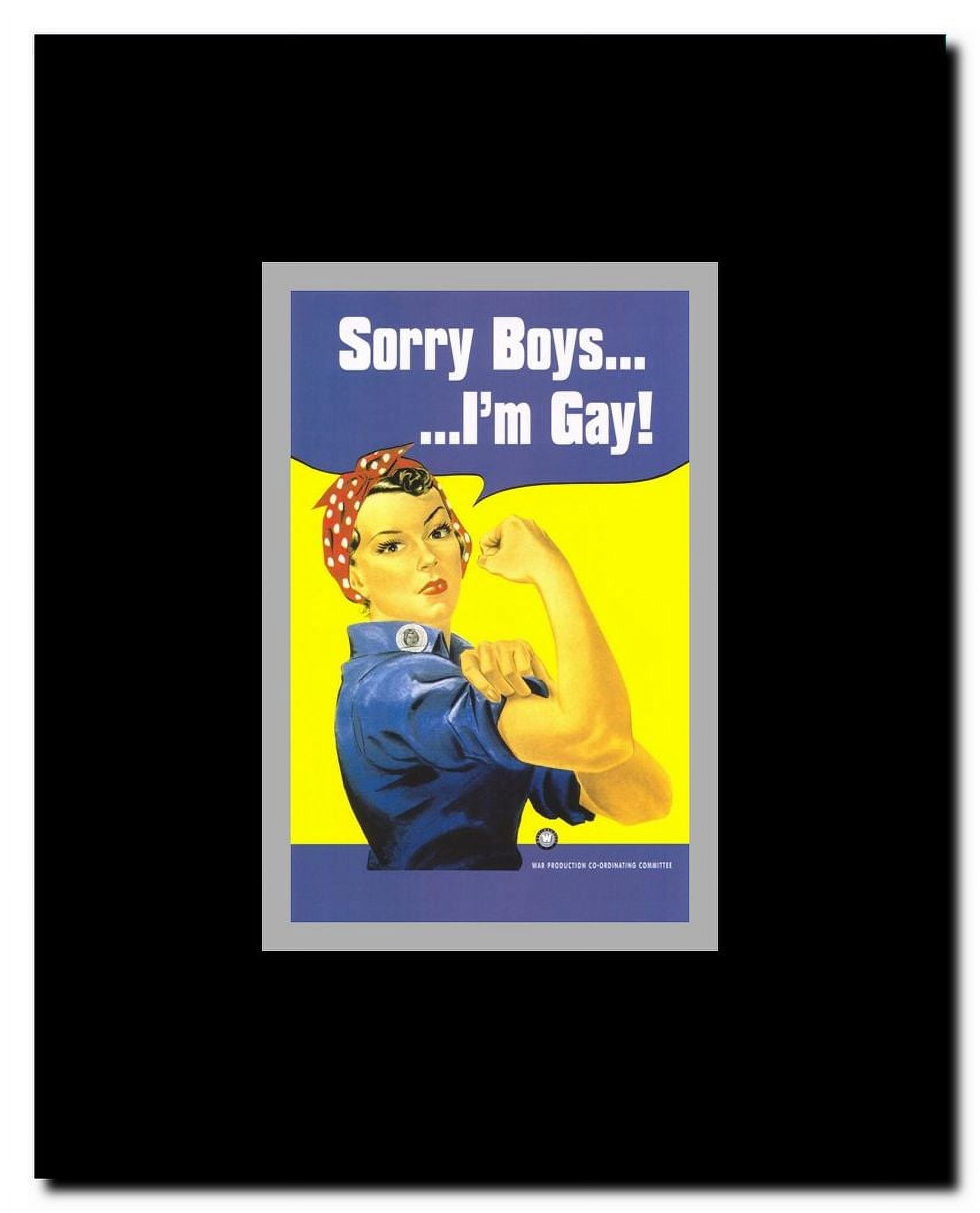 Sorry Boys I'm Gay! Framed Movie Poster