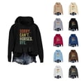 thumbnail image 1 of Sorry Can't Horses Bye Hoodies for Women Fall Winter Long Sleeve Graphic Hooded Sweatshirt with Pockets Pullover Tops, 1 of 6