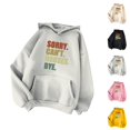 thumbnail image 1 of Sorry Can't Horses Bye Hoodies for Women Long Sleeve Horse Lover Hooded Sweatshirt with Pockets Pullover Tops, 1 of 4