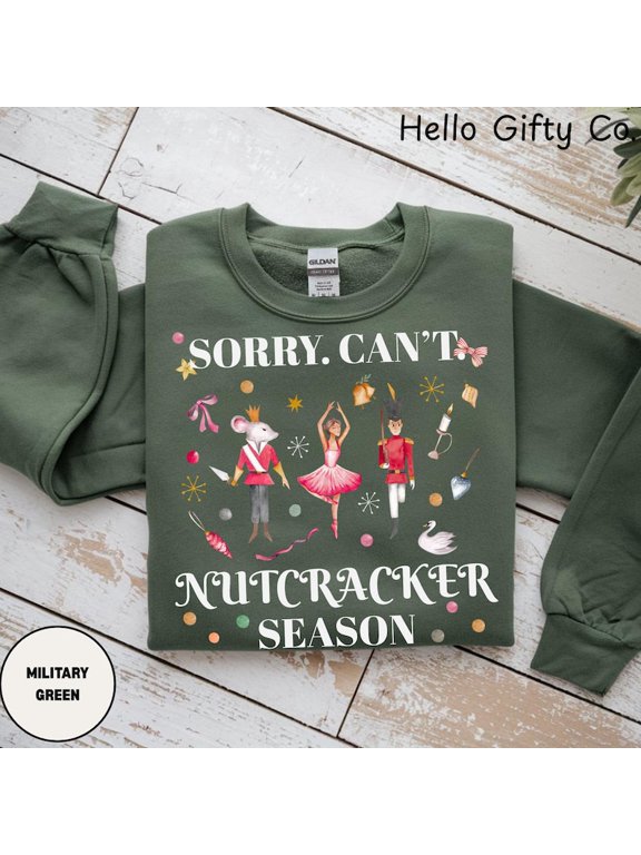 Sorry Can't Nutcracker Season Sweatshirt, Preppy Nutcracker Sweater, Vintage Retro Xmas Gift