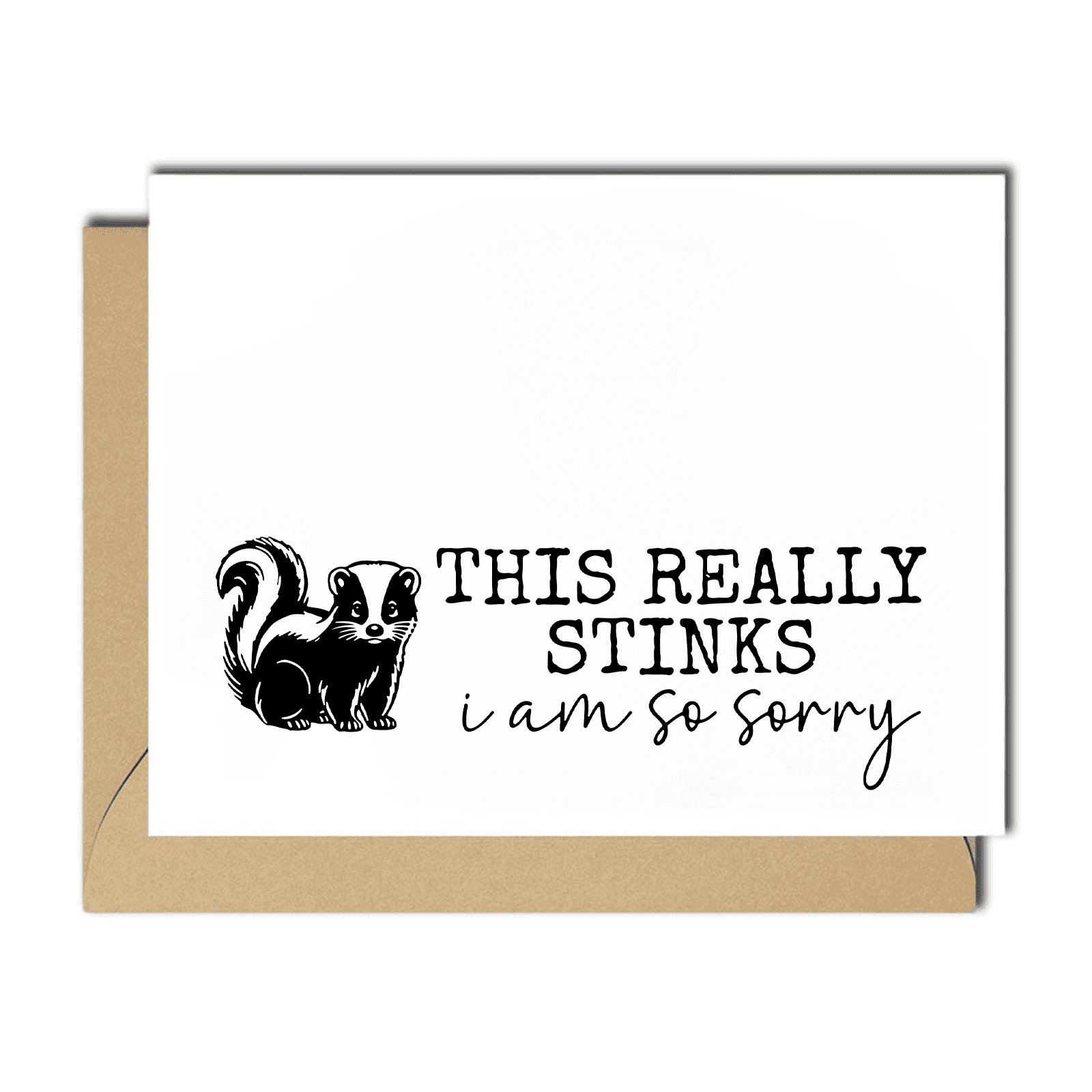 Sorry Card with Skunk Illustration – 