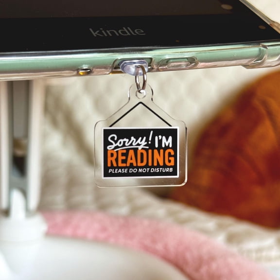Sorry I Am Reading Do Not Disturb Sign Charm Usb C Book Lovers Sticker