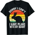 thumbnail image 1 of Sorry I Can't I Have Plans With My Bunny Easter Day Vintage T-Shirt, 1 of 4