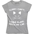 thumbnail image 1 of Sorry I Can't I Have Plans With My Cat Animal Pet Cat Lovers Women's T-Shirt, 1 of 4