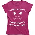 thumbnail image 1 of Sorry I Can't I Have Plans With My Cat Animal Pet Cat Lovers Women's T-Shirt, 1 of 4