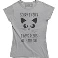thumbnail image 1 of Sorry I Can't I Have Plans With My Cat Kitten Lover Women's T-Shirt, 1 of 4