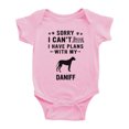 thumbnail image 1 of Sorry I Can't I Have Plans With My Daniff Love Pet Dog Funny Baby Bodysuit (Pink, 0-3 Months), 1 of 5