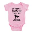 thumbnail image 1 of Sorry I Can't I Have Plans With My Drentsche Patrijshond Love Pet Dog Cute Baby Bodysuit (Pink, 0-3 Months), 1 of 5