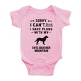 thumbnail image 1 of Sorry I Can't I Have Plans With My Entlebucher Mountain Love Pet Dog Funny Baby Jumpsuits (Pink, 3-6 Months), 1 of 5