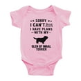 thumbnail image 1 of Sorry I Can't I Have Plans With My Glen of Imaal Terrier Love Pet Dog Funny Baby Jumpsuits (Pink, 12-18 Months), 1 of 5