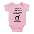 thumbnail image 1 of Sorry I Can't I Have Plans With My Italian Greyhound Love Pet Dog Cute Baby Jumpsuits (Pink, 12-18 Months), 1 of 5