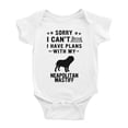 thumbnail image 1 of Sorry I Can't I Have Plans With My Neapolitan Mastiff Love Pet Dog Cute Baby Jumpsuits (White, 0-3 Months), 1 of 5
