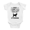 thumbnail image 1 of Sorry I Can't I Have Plans With My Otterhound Love Pet Dog Cute Baby Romper (White, 3-6 Months), 1 of 5