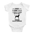 thumbnail image 1 of Sorry I Can't I Have Plans With My Treeing Walker Coonhound Love Pet Dog Cute Baby Bodysuit (White, 3-6 Months), 1 of 5