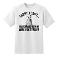 thumbnail image 1 of Sorry I Cant I Have Plans with My Wire Fox Terrier Dog Funny Mens Graphic T Shirts White,XXL, 1 of 1