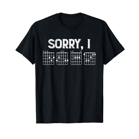 Sorry I-DGAF Funny Hidden Message Guitar Chords For Lover T-Shirt